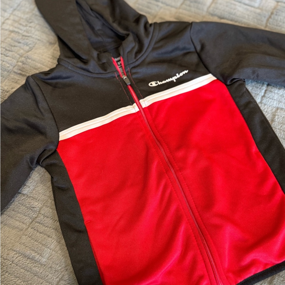 Champion Kids Hoodie in Red and Black